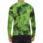 Fresh Lettuce Leaves Print Men's Long Sleeve Rash Guard