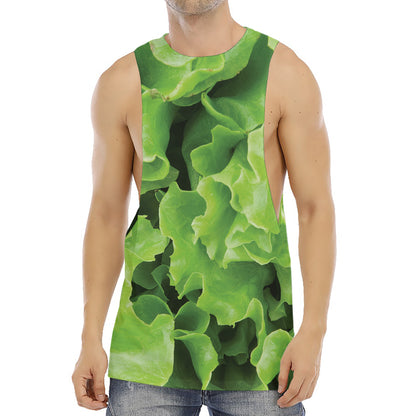 Fresh Lettuce Leaves Print Men's Muscle Tank Top