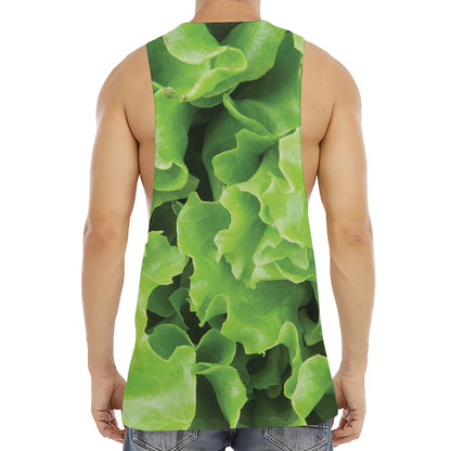 Fresh Lettuce Leaves Print Men's Muscle Tank Top