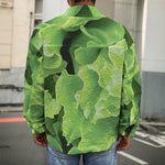 Fresh Lettuce Leaves Print Men's Shirt Jacket
