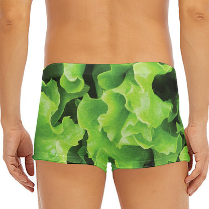 Fresh Lettuce Leaves Print Men's Short Boxer Briefs