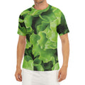 Fresh Lettuce Leaves Print Men's Short Sleeve Rash Guard