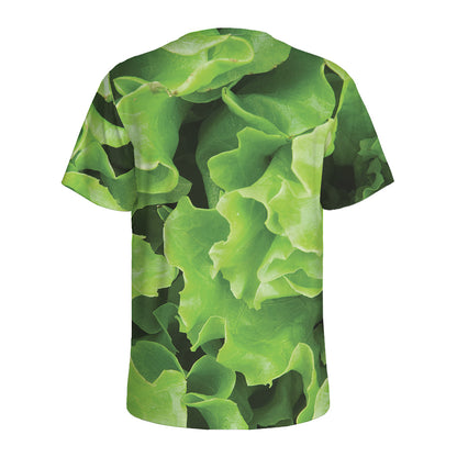 Fresh Lettuce Leaves Print Men's Sports T-Shirt