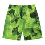Fresh Lettuce Leaves Print Men's Swim Trunks