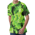Fresh Lettuce Leaves Print Men's Velvet T-Shirt