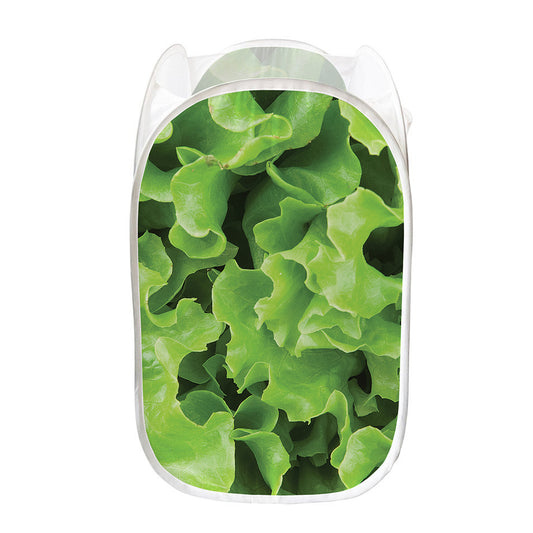 Fresh Lettuce Leaves Print Mesh Laundry Hamper