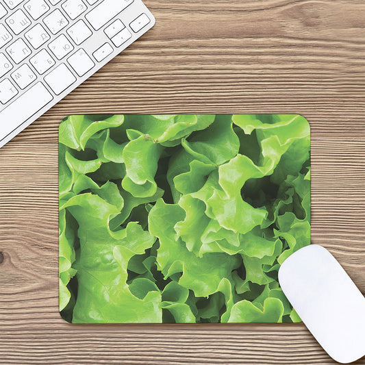 Fresh Lettuce Leaves Print Mouse Pad