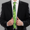 Fresh Lettuce Leaves Print Necktie
