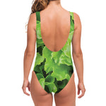 Fresh Lettuce Leaves Print One Piece Swimsuit