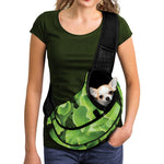 Fresh Lettuce Leaves Print Pet Sling Carrier