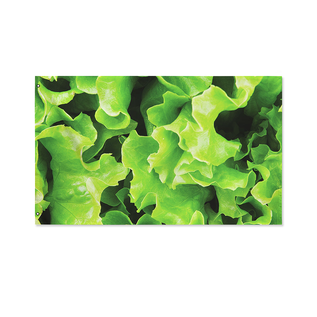 Fresh Lettuce Leaves Print Polyester Flag