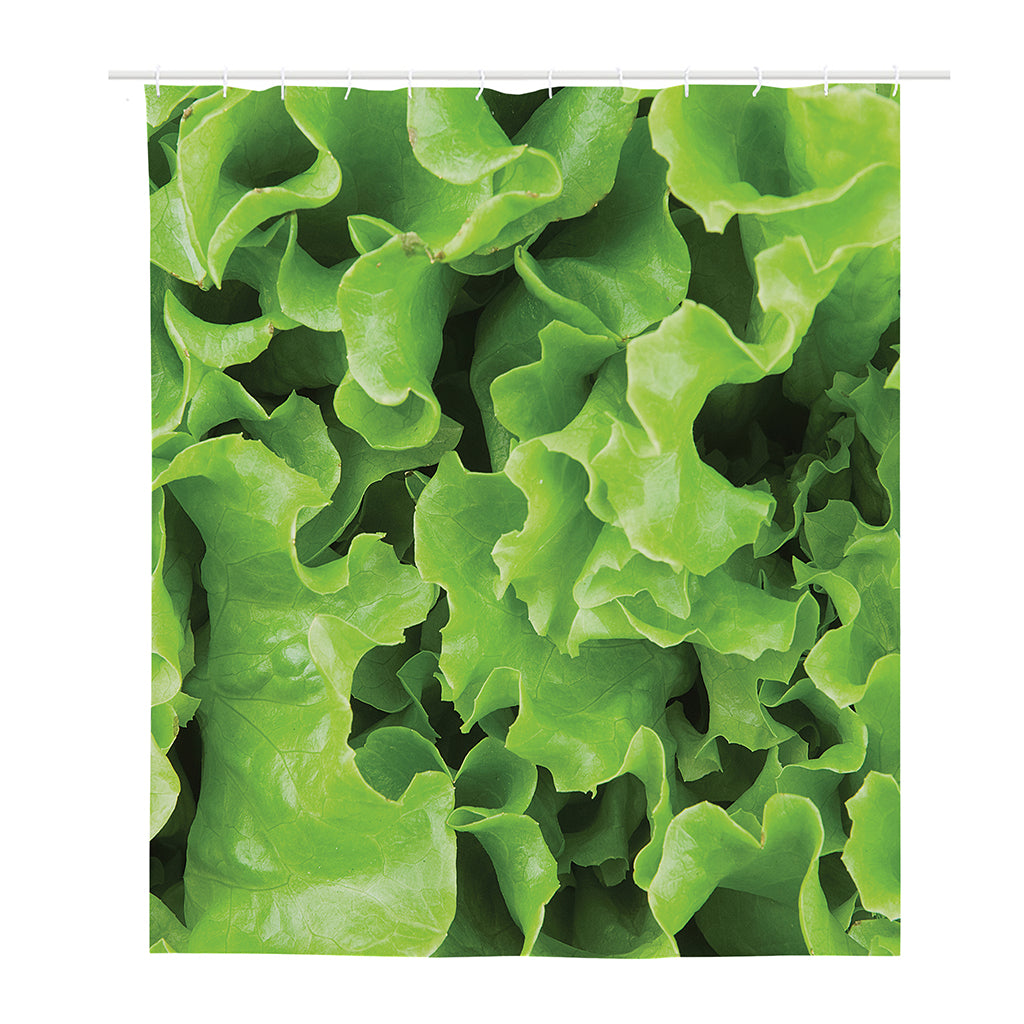 Fresh Lettuce Leaves Print Polyester Shower Curtain