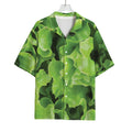 Fresh Lettuce Leaves Print Rayon Hawaiian Shirt