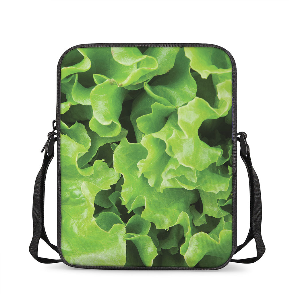 Fresh Lettuce Leaves Print Rectangular Crossbody Bag