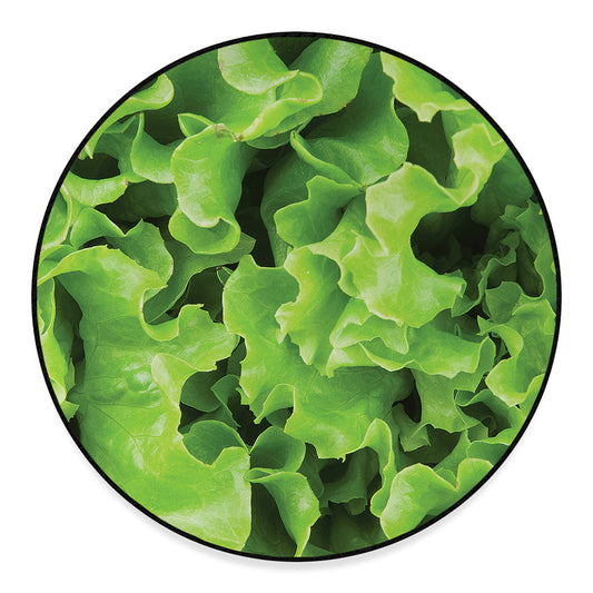 Fresh Lettuce Leaves Print Round Floor Mat