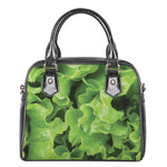 Fresh Lettuce Leaves Print Shoulder Handbag
