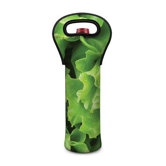 Fresh Lettuce Leaves Print Single Neoprene Wine Tote
