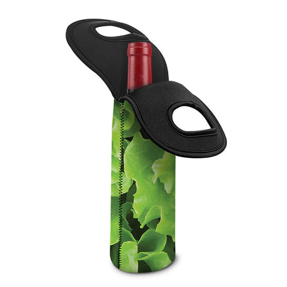 Fresh Lettuce Leaves Print Single Neoprene Wine Tote