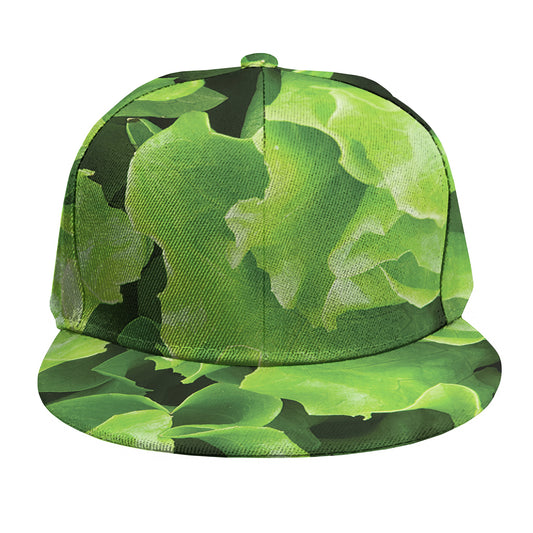 Fresh Lettuce Leaves Print Snapback Cap
