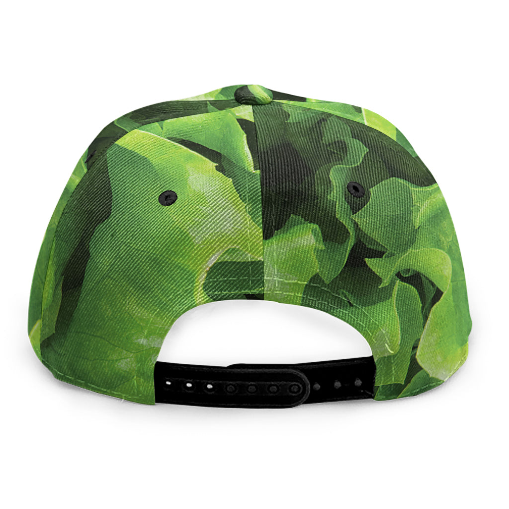 Fresh Lettuce Leaves Print Snapback Cap