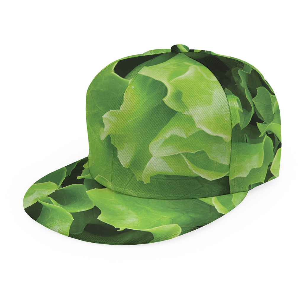 Fresh Lettuce Leaves Print Snapback Cap
