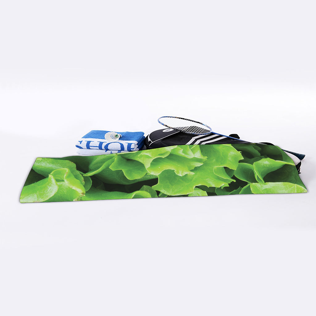 Fresh Lettuce Leaves Print Sports Towel