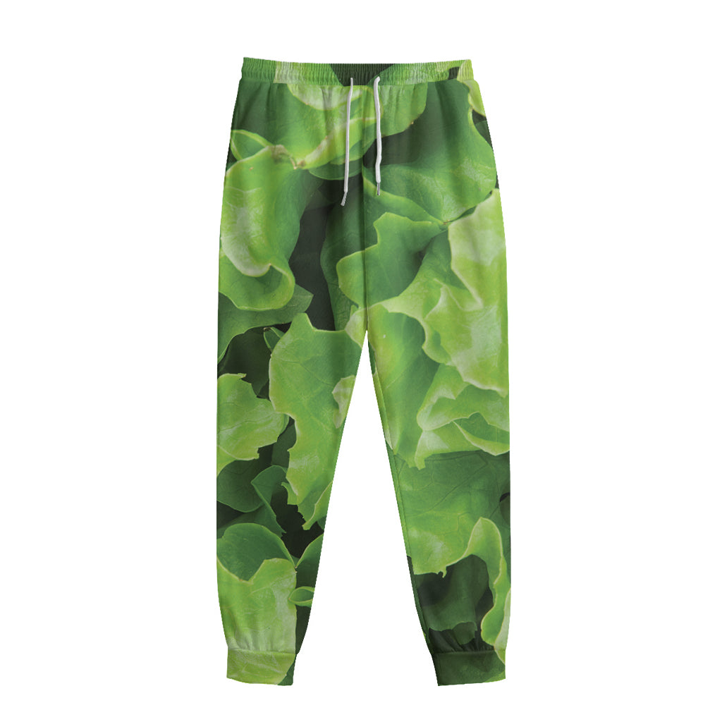 Fresh Lettuce Leaves Print Sweatpants