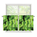 Fresh Lettuce Leaves Print Tier Curtains