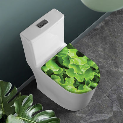 Fresh Lettuce Leaves Print Toilet Lid Cover