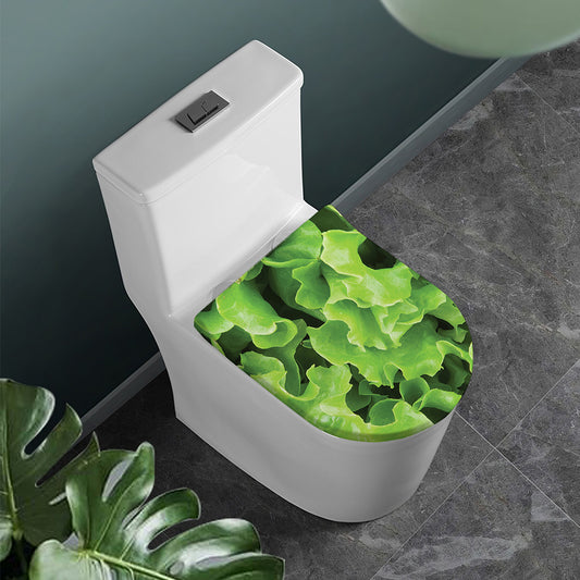 Fresh Lettuce Leaves Print Toilet Lid Cover