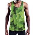 Fresh Lettuce Leaves Print Men's Workout Tank Top
