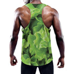Fresh Lettuce Leaves Print Training Tank Top