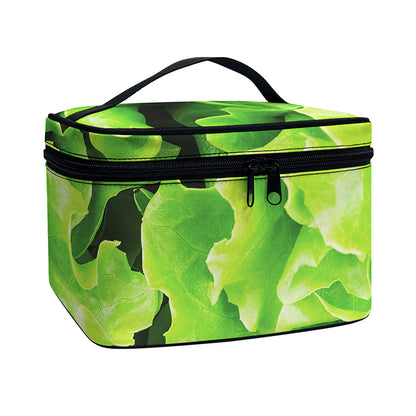 Fresh Lettuce Leaves Print Travel Makeup Bag