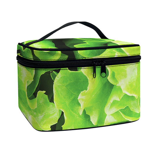 Fresh Lettuce Leaves Print Travel Makeup Bag
