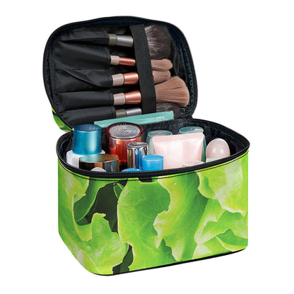Fresh Lettuce Leaves Print Travel Makeup Bag