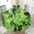 Fresh Lettuce Leaves Print Waterproof Round Tablecloth