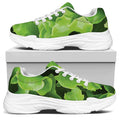 Fresh Lettuce Leaves Print White Chunky Shoes