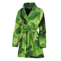 Fresh Lettuce Leaves Print Women's Bathrobe