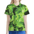 Fresh Lettuce Leaves Print Women's Polo Shirt