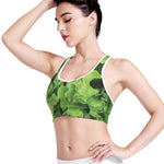 Fresh Lettuce Leaves Print Women's Sports Bra