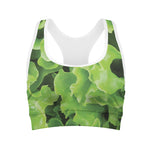 Fresh Lettuce Leaves Print Women's Sports Bra