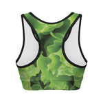 Fresh Lettuce Leaves Print Women's Sports Bra