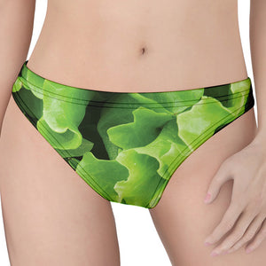 Fresh Lettuce Leaves Print Women's Thong