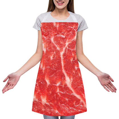 Fresh Meat Print Adjustable Apron