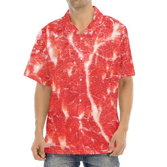 Fresh Meat Print Aloha Shirt