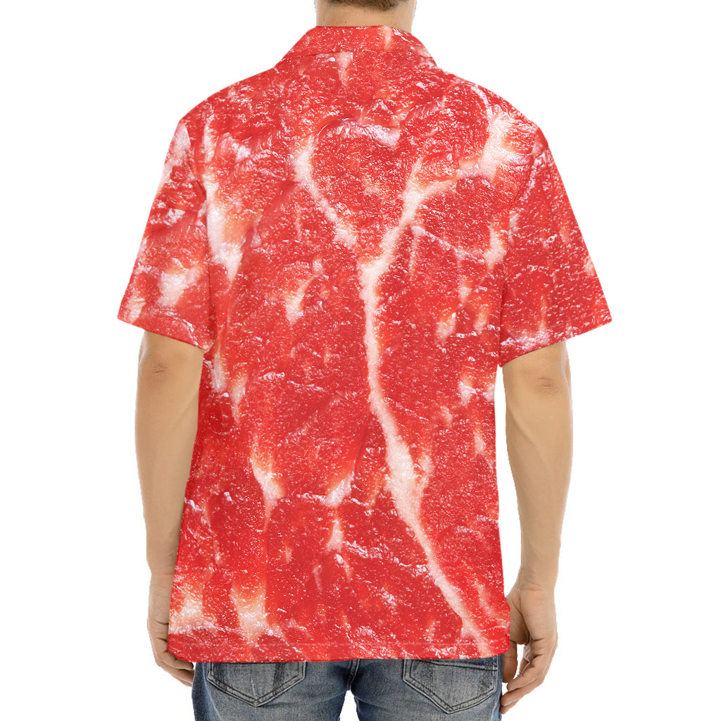 Fresh Meat Print Aloha Shirt