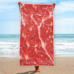 Fresh Meat Print Beach Towel