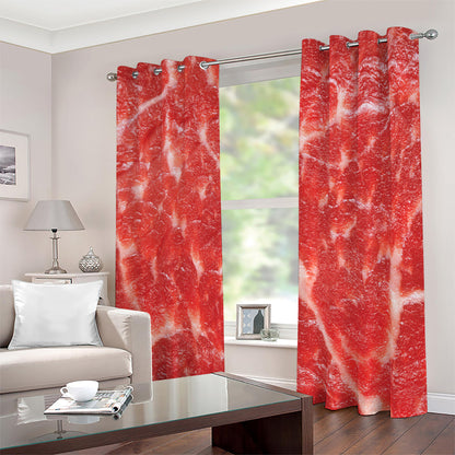 Fresh Meat Print Blackout Grommet Curtains