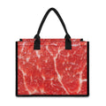 Fresh Meat Print Canvas Tote Bag