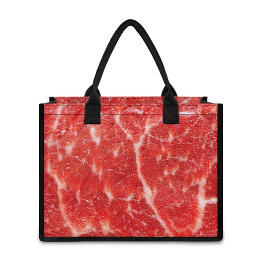 Fresh Meat Print Canvas Tote Bag